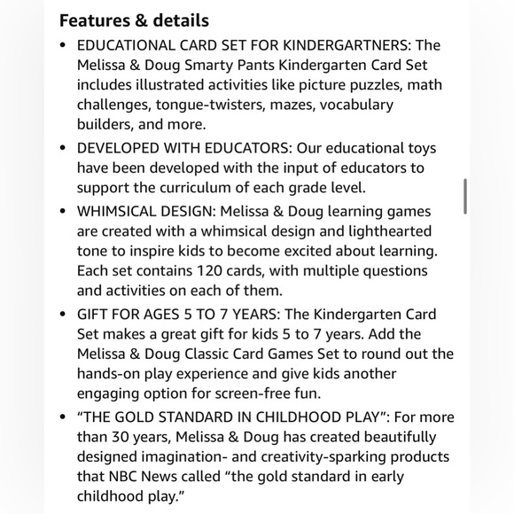 Melissa + Doug Smarty Pants Kindergarten Card Set - Picture 8 of 8